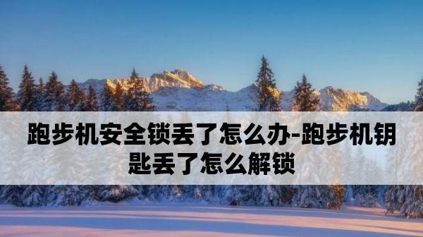 跑步机钥匙丢了的解决方法（如何修复丢失的跑步机钥匙）