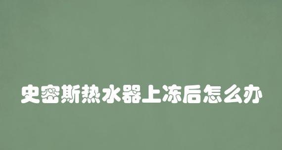 如何处理以史密斯热水器故障（快速解决你的热水器问题）